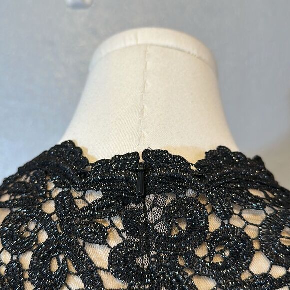 Xscape lace taffeta black mermaid gown size 4 - Picture 8 of 12